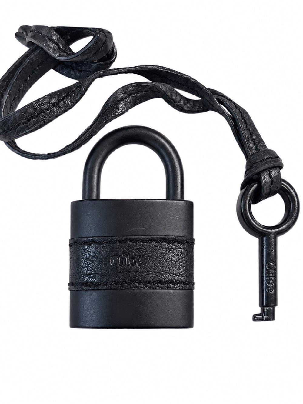 CHLOE Replacement Black Leather / Black Metal Large Lock & Black Large Key